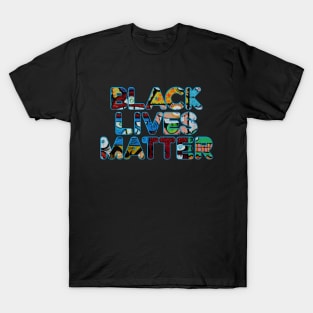 Black Lives Matter 90s Hip Hop Music Graffiti Melanin Poppin Shirt T-Shirt